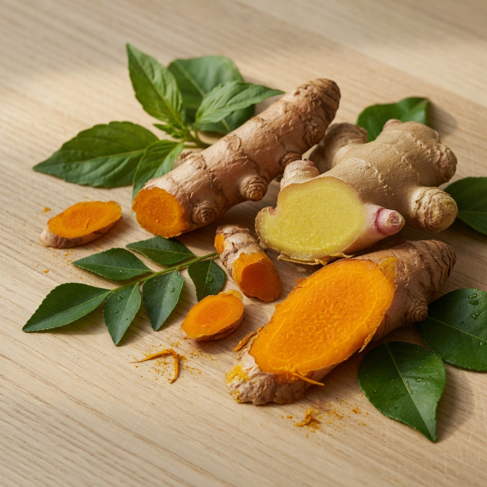 Natural ingredients like turmeric and ginger for inflammation support