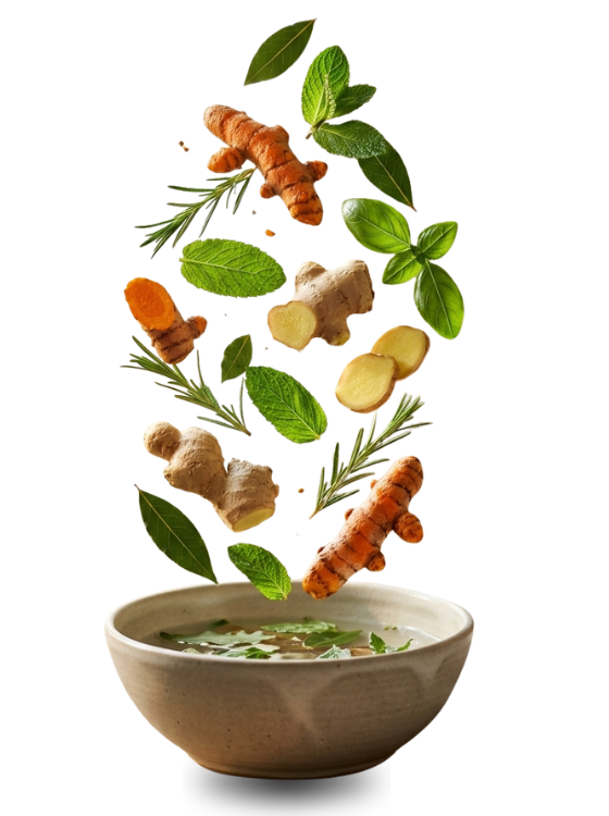 Natural ingredients like turmeric and ginger for joint health and inflammation support